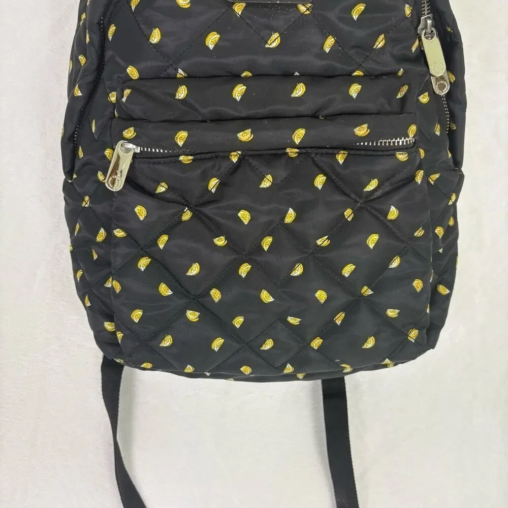 Marc‎ by Marc Jacobs Black with Lemon Print Quilted Backpack